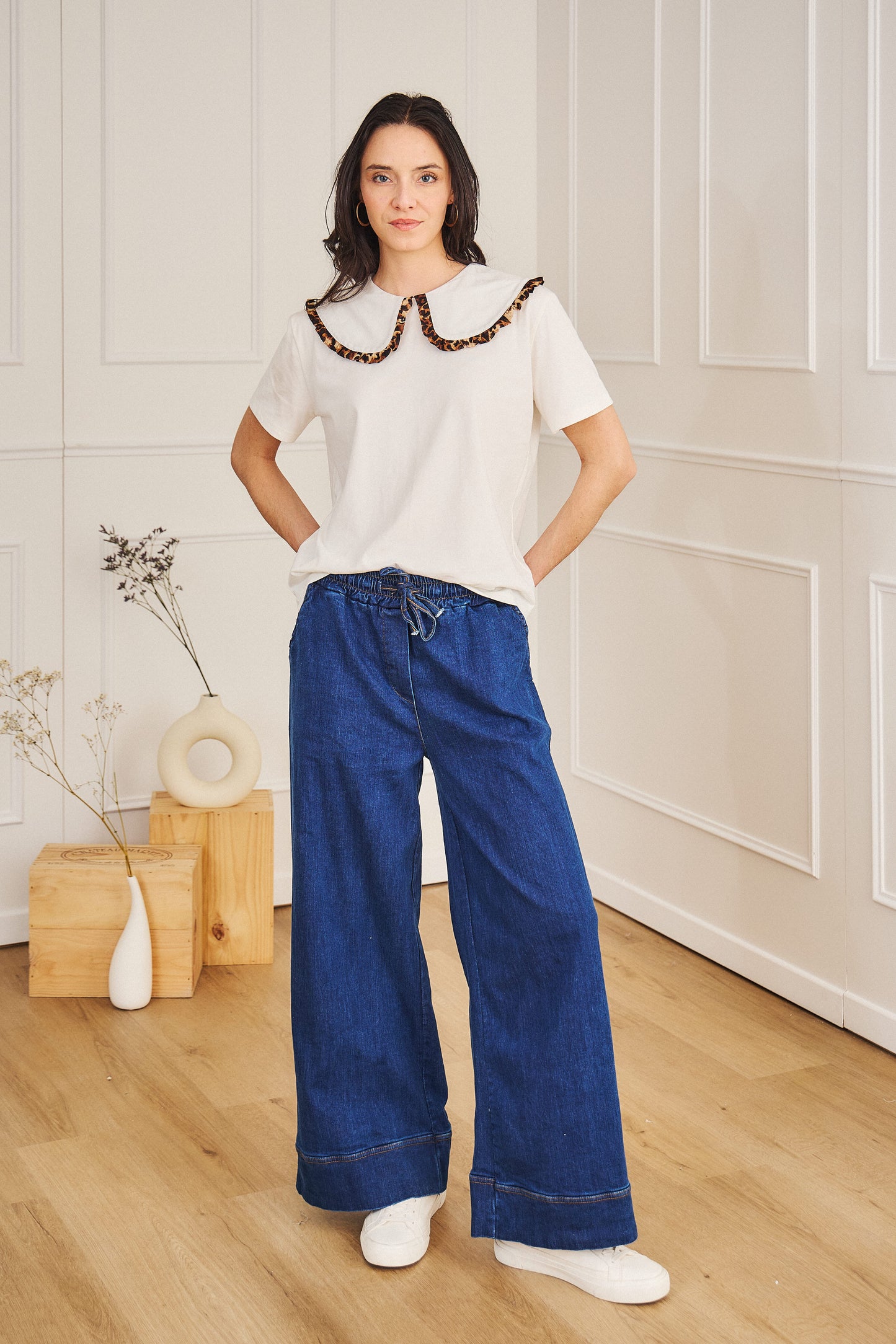 Pantalon large denim - Lina