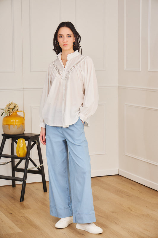 Chemise ajourée blanche - Anna