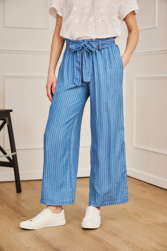 Pantalon fluide rayé - Nora