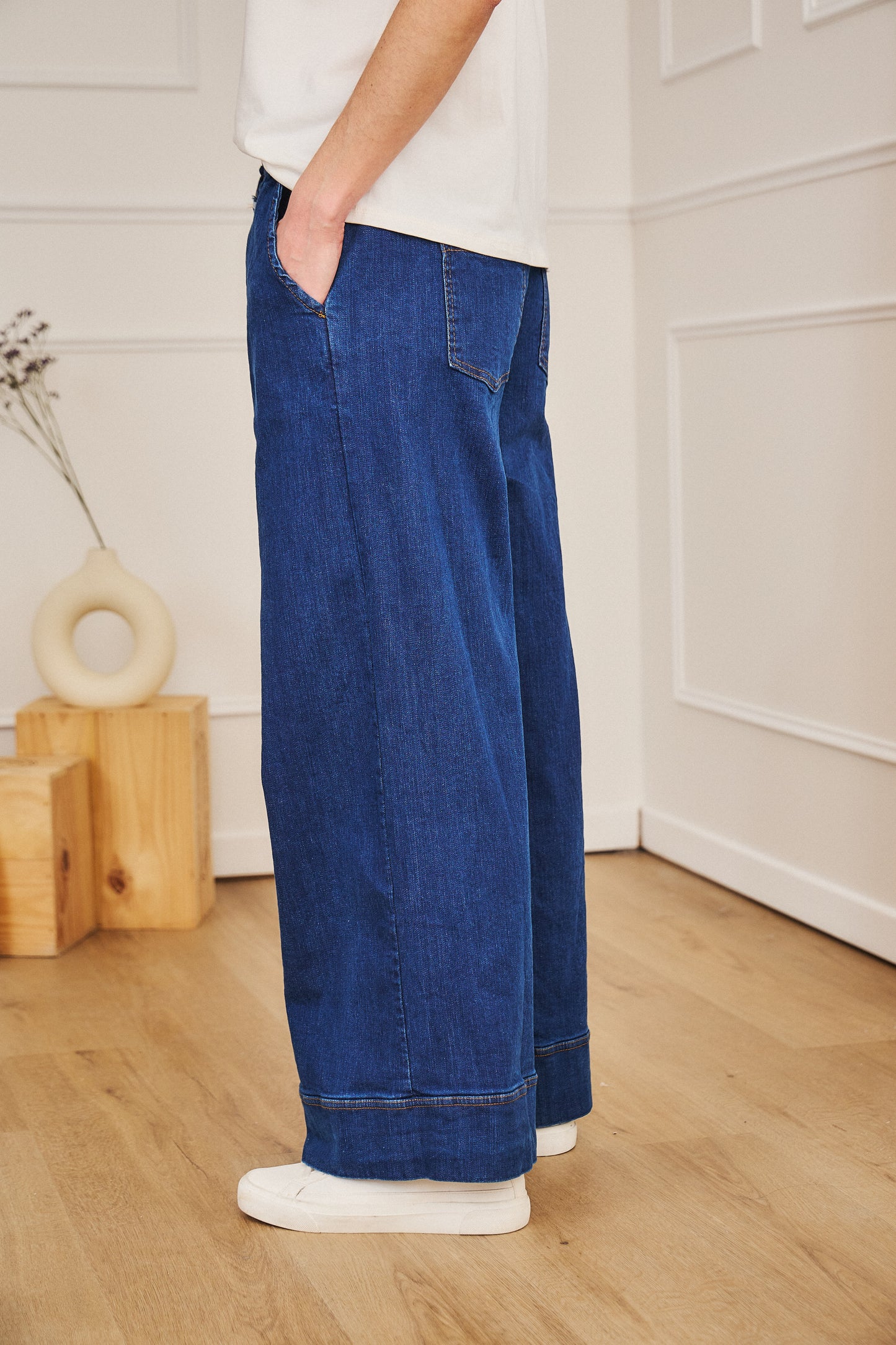 Pantalon large denim - Lina