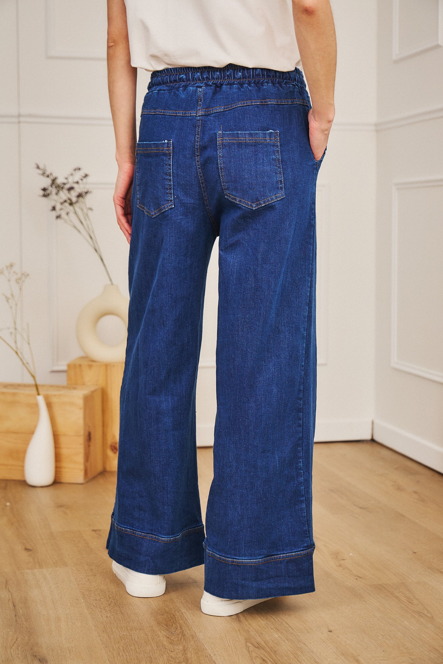 Pantalon large denim - Lina