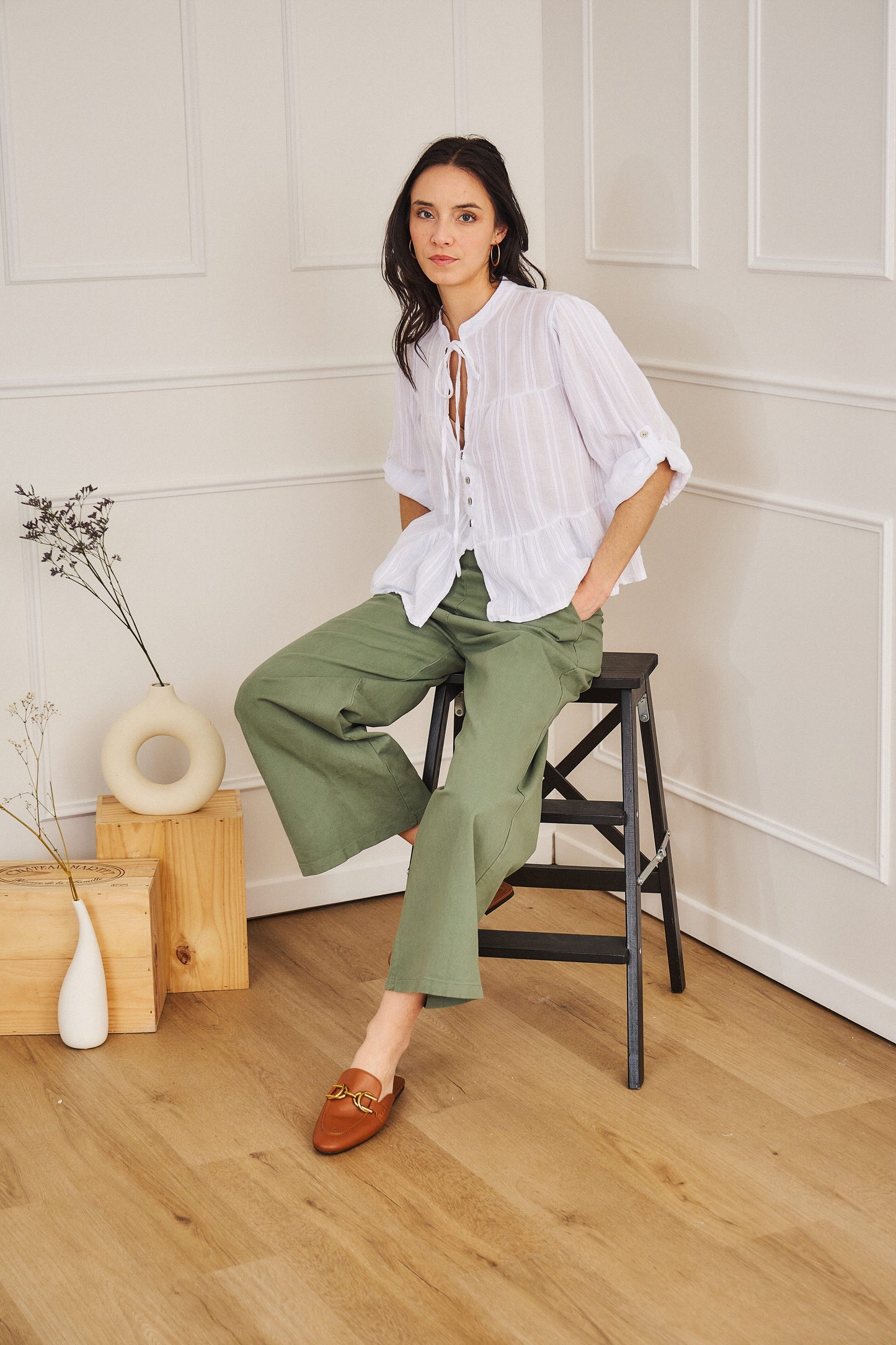 Pantalon coton blanc - Émile