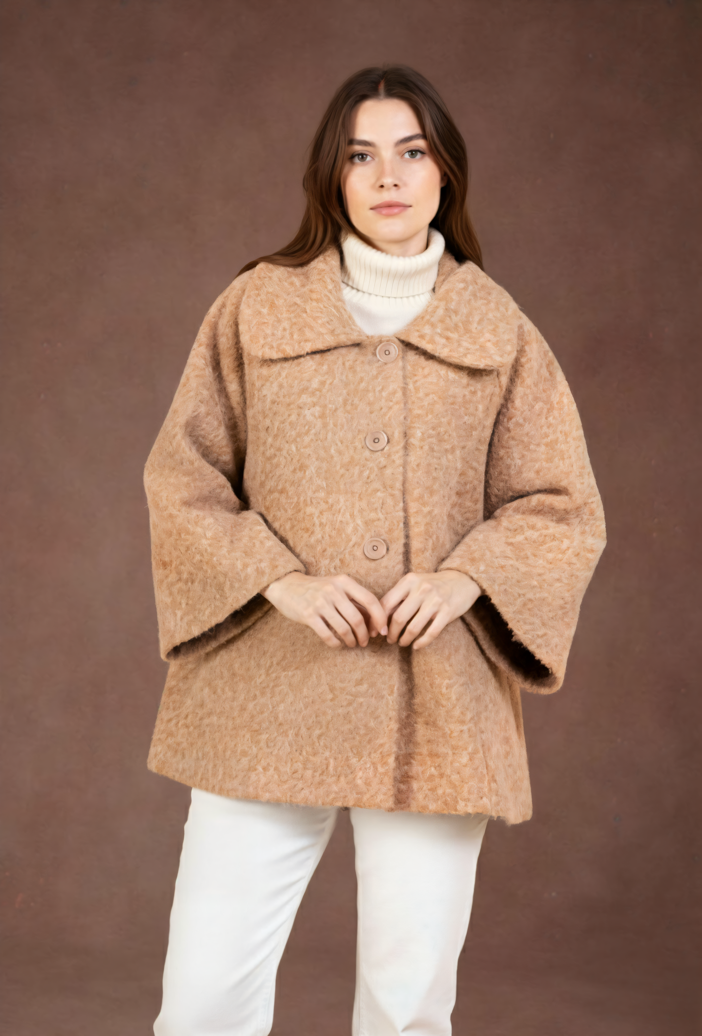 Manteau à col large - Ally