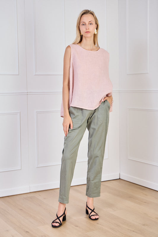 Blouse lin rose - Zane