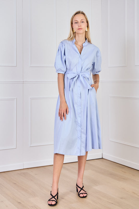 Robe chemise bleu - Lily