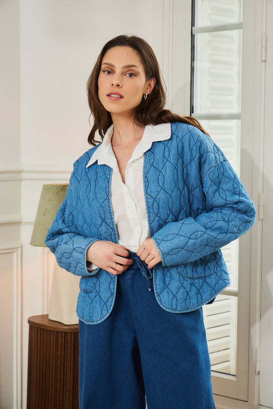 Veste matelassée jean - Pao