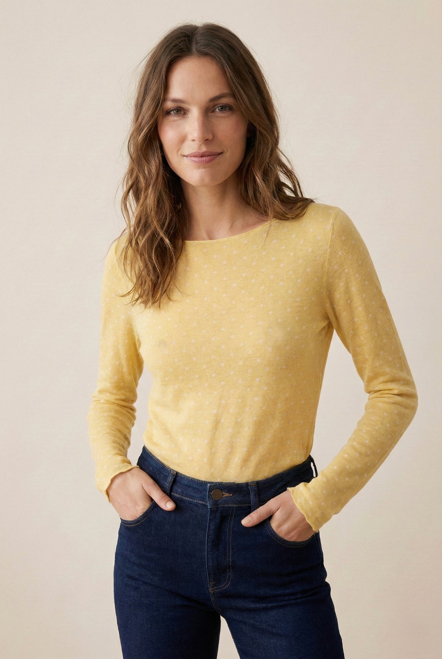 Sous-pull cachemire à pois - Lya
