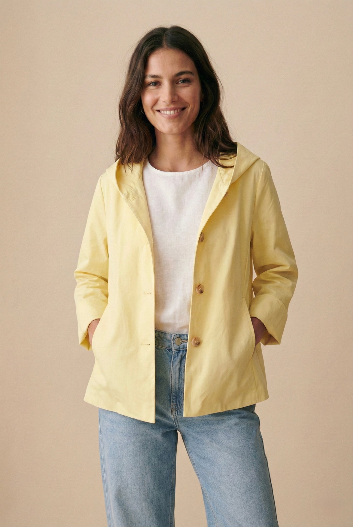 Veste parka courte capuche - Capucine